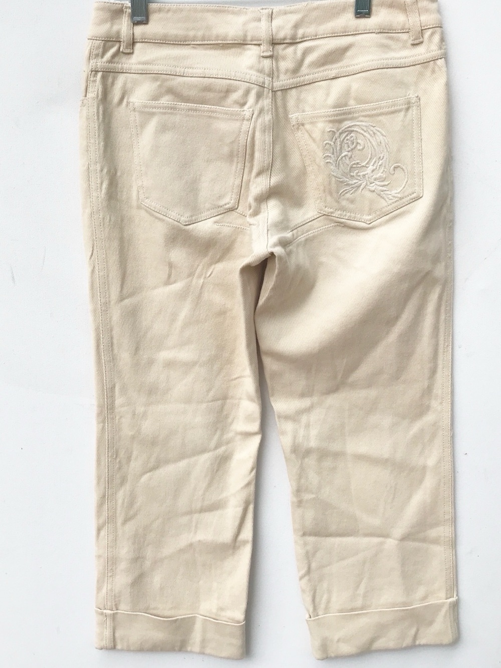 Alexander McQueen Italy Pants 42  6 crop cream vintage